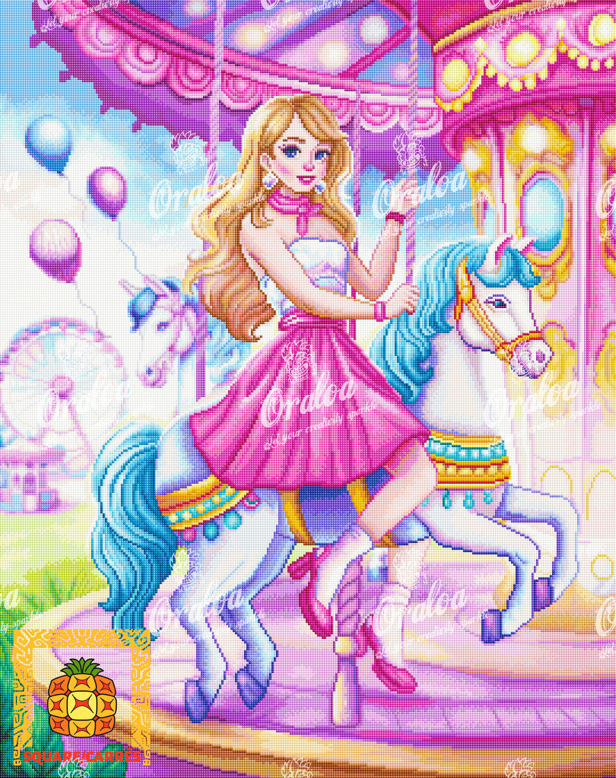 Zoom Diamond Painting Oraloa Karussell - Kreativset