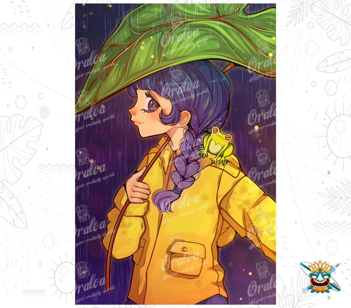 Kit Diamond Painting Oraloa Yo y la rana - Bordado de diamantes relajante