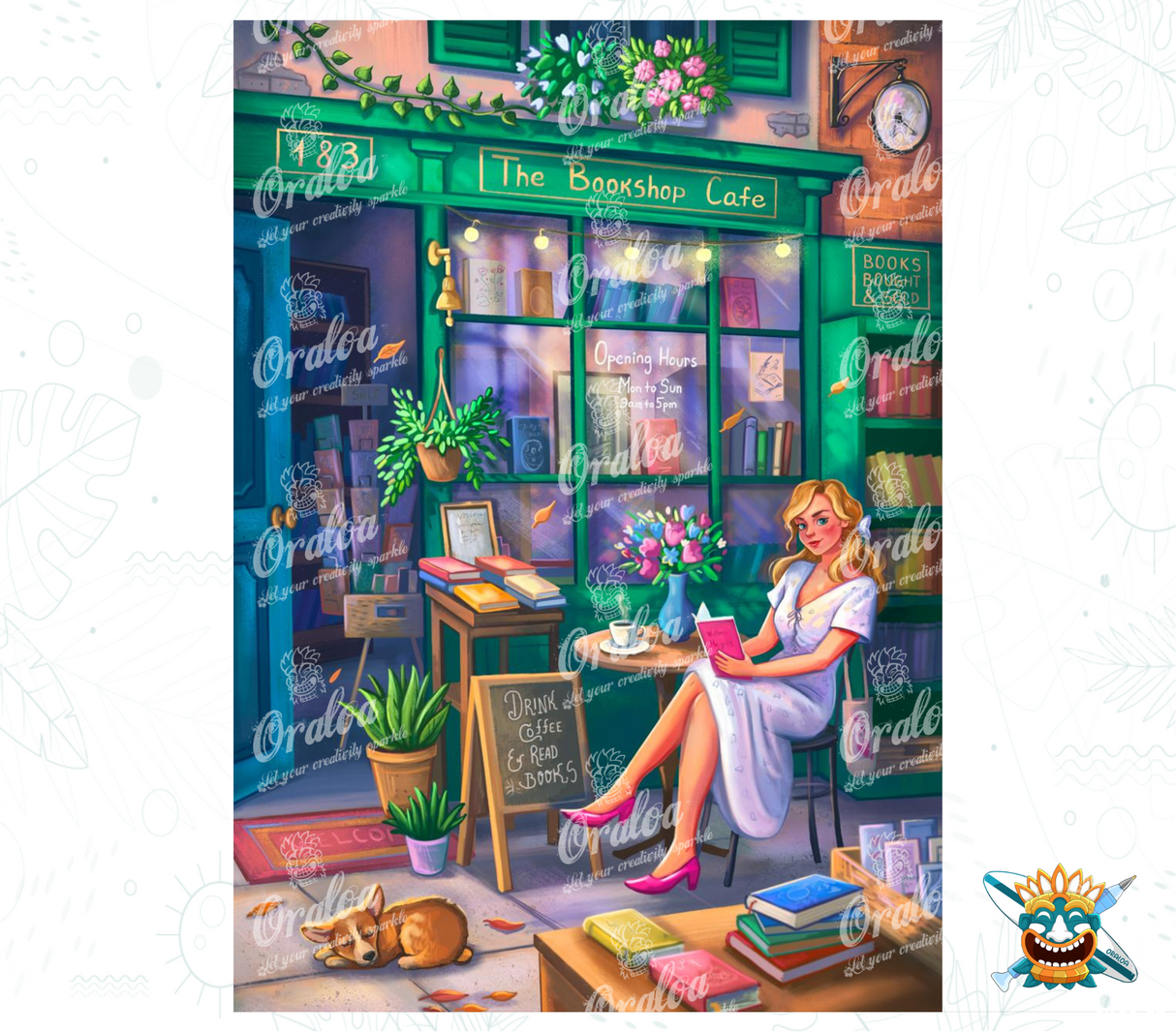 Book Shop Oraloa - Diamond Painting Diamantstickerei Entspannung