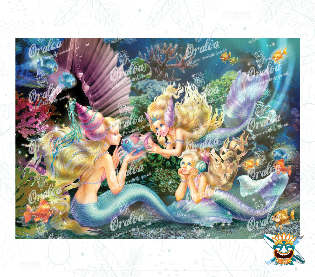 Diamond Painting Three Mermaids - Oraloa kreatives Diamantstickerei-Set
