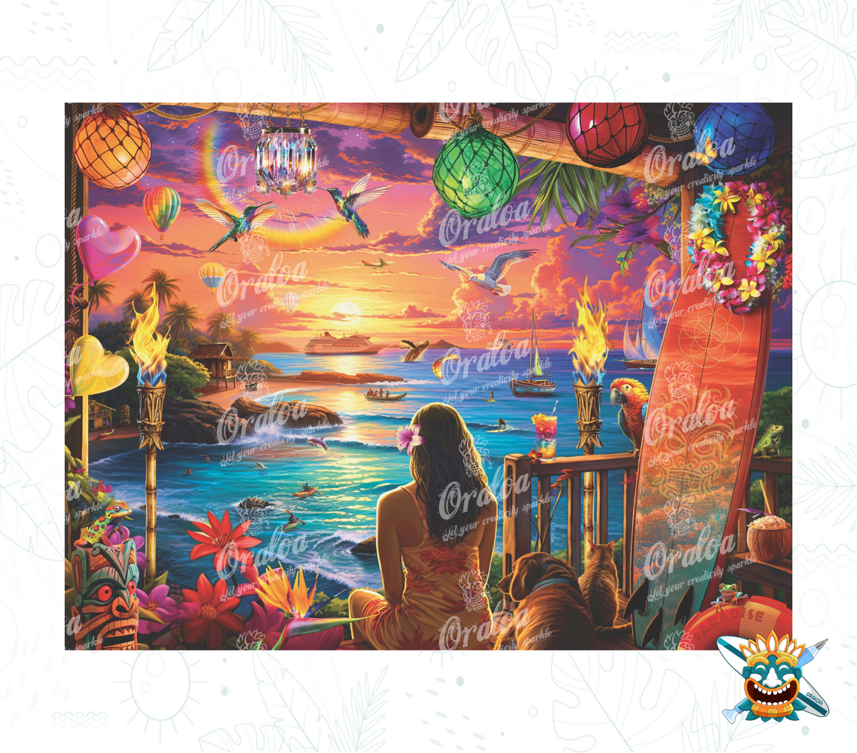Kit Diamond Painting Oraloa Paradise - Entspannende Diamantstickerei
