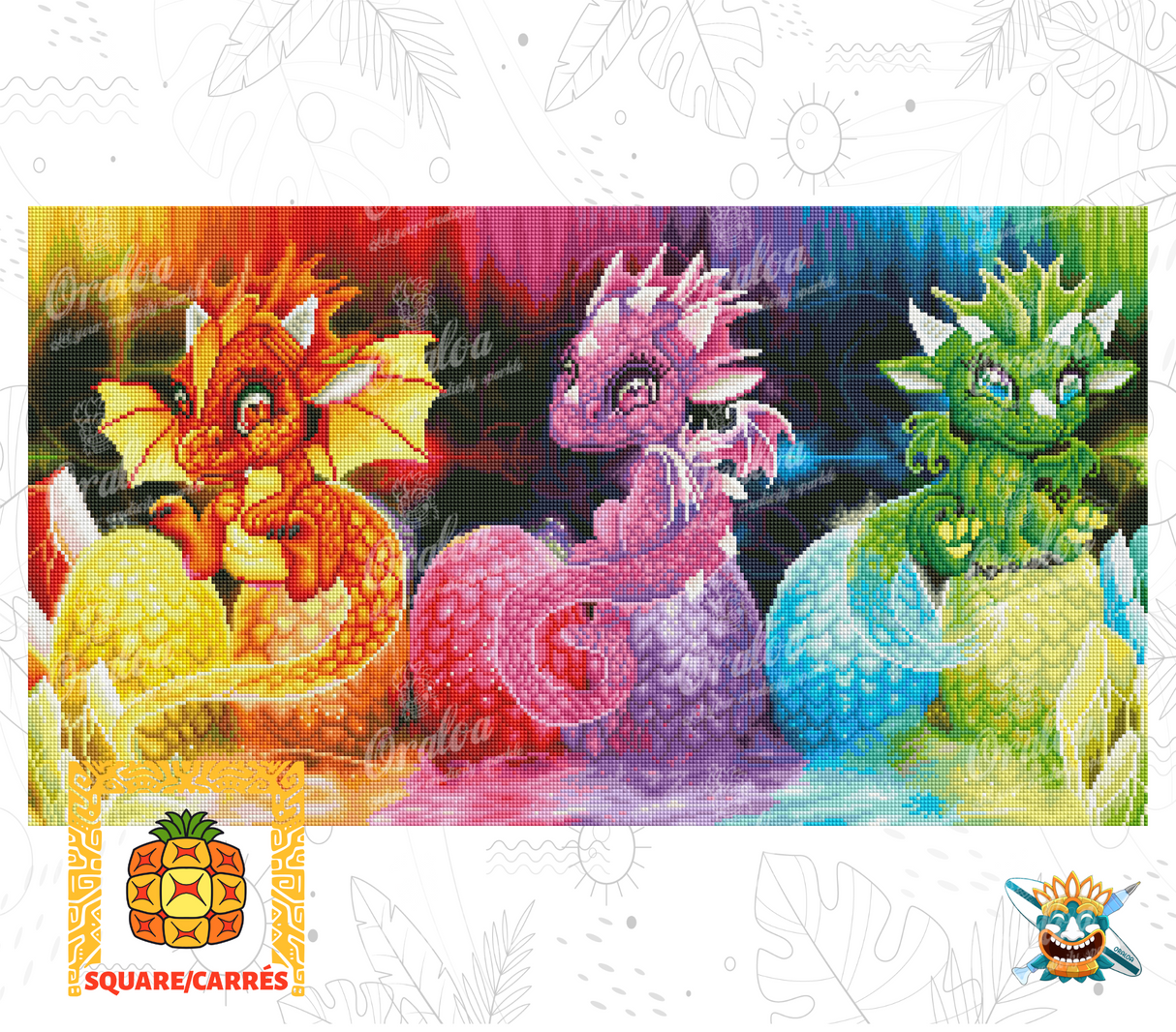 Vorschau Kit Oraloa Diamond Painting Lil Dragonz Spectrum
