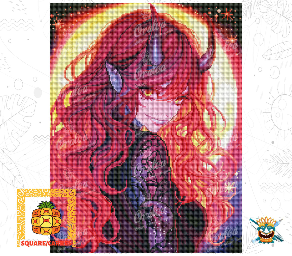 Beispiel Diamant-Stickerei Devils - Oraloa Diamond Painting