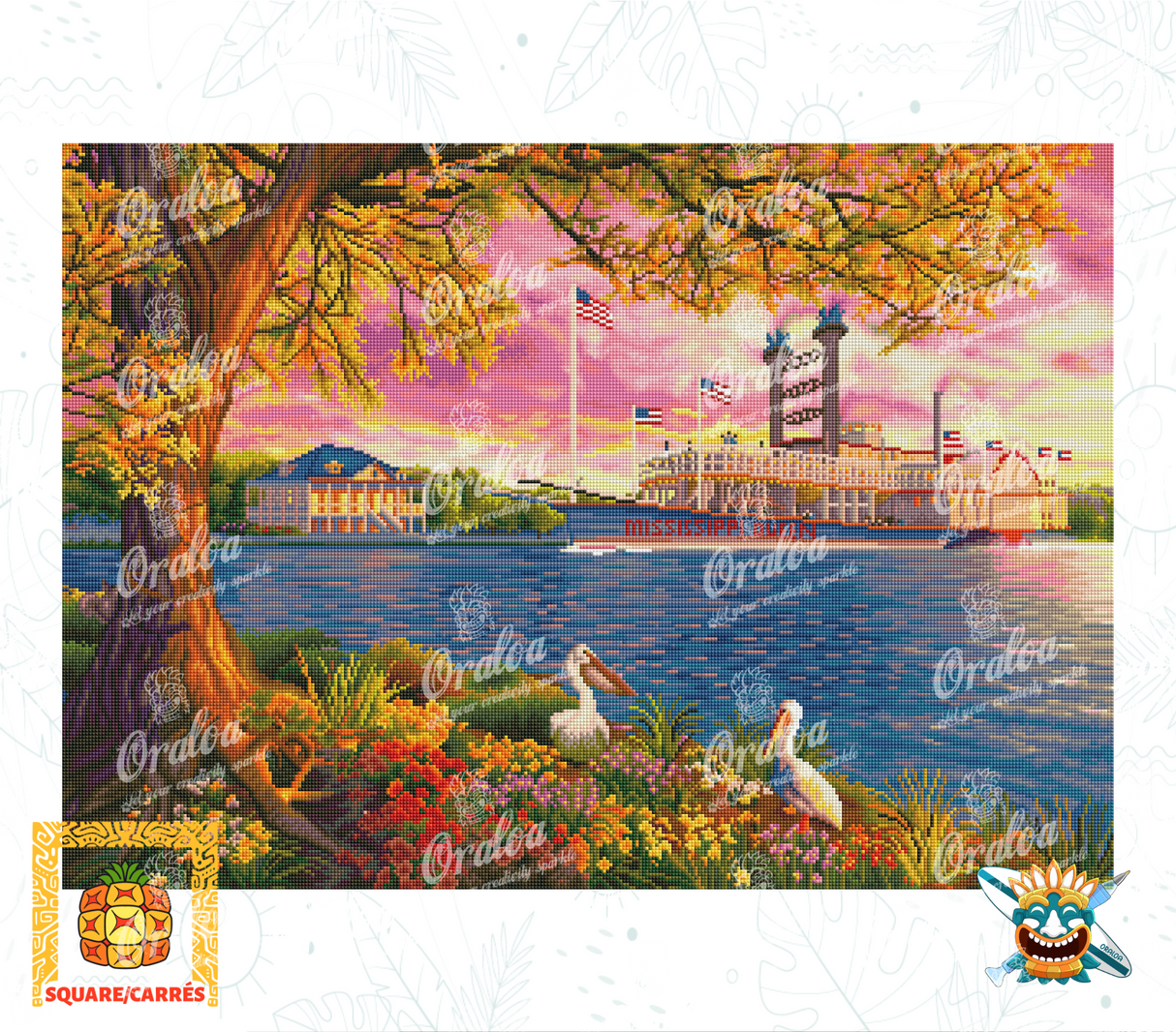 Ergebnis Diamond Painting Mississippi Queen - Oraloa Kunsttherapie
