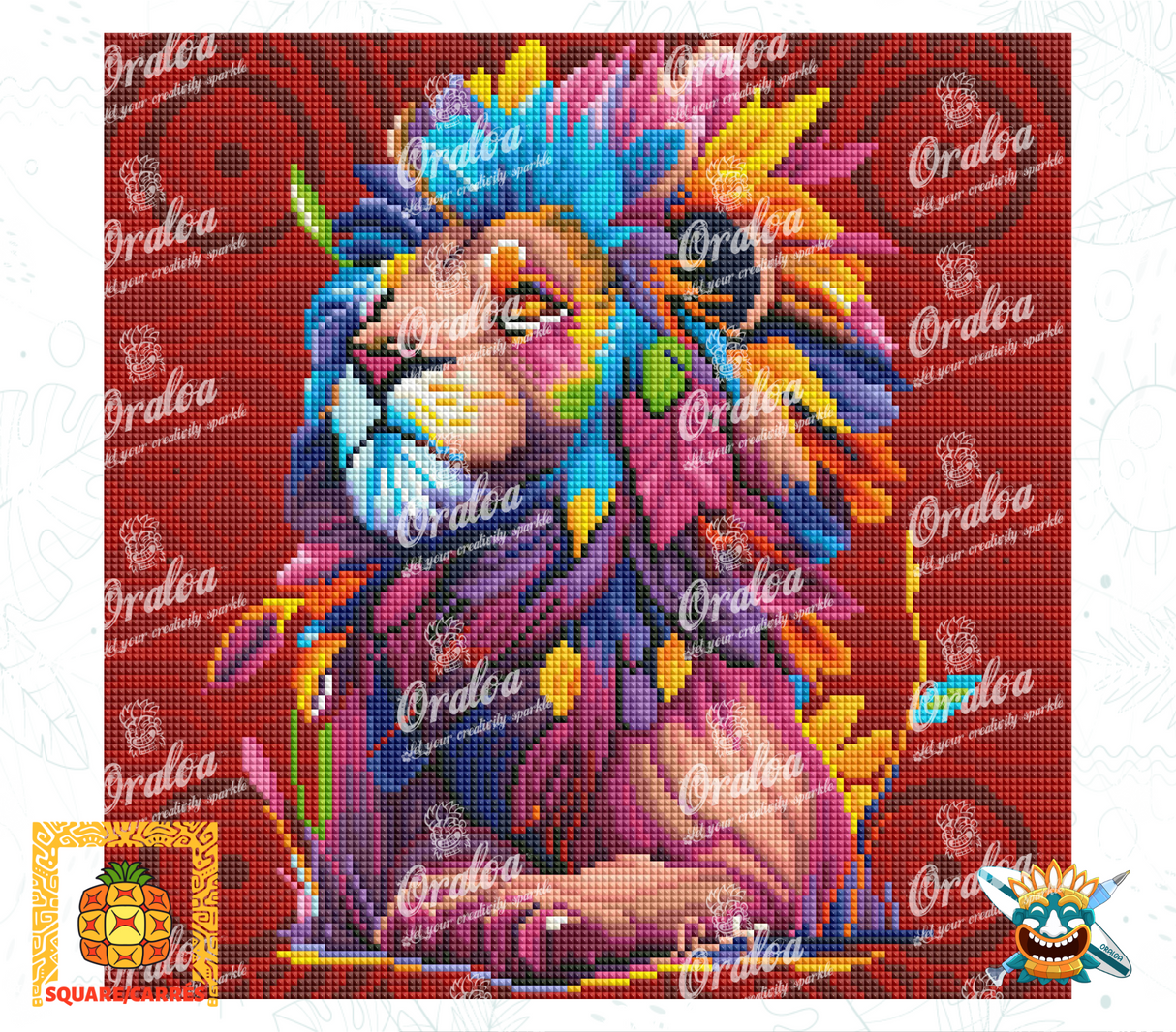 Zoom Diamond Painting Oraloa Savanne - Kreativset