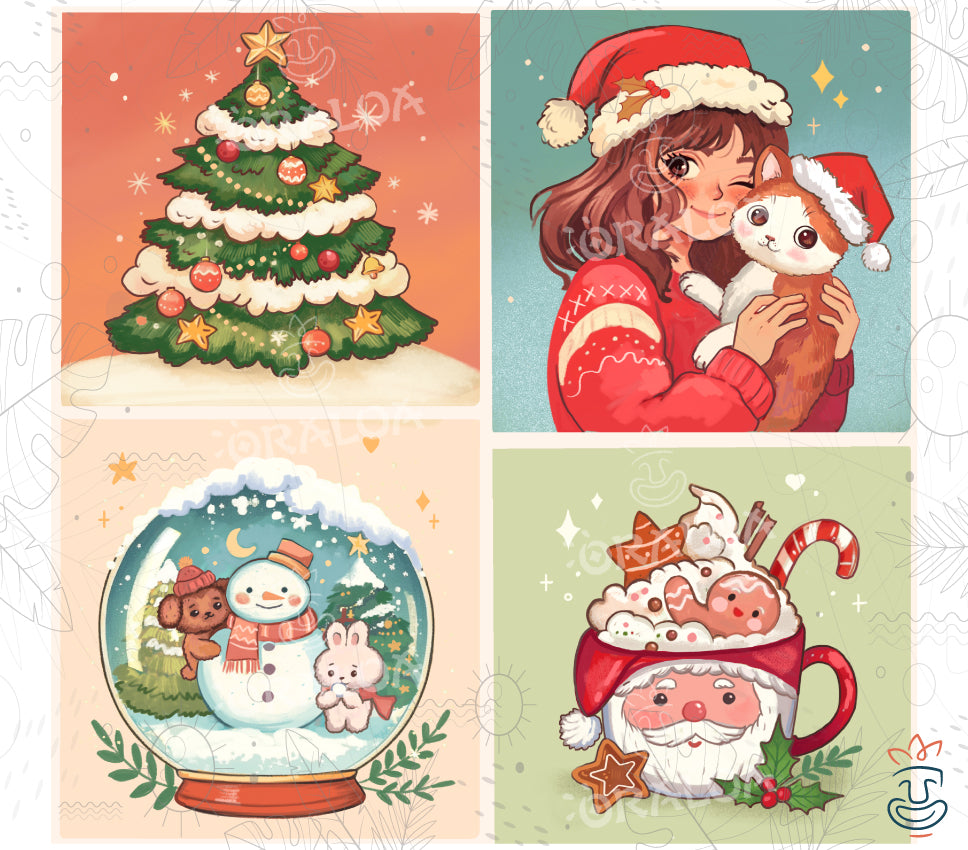 Kit Diamond Painting Oraloa Christmas Style A - Entspannende Diamantstickerei