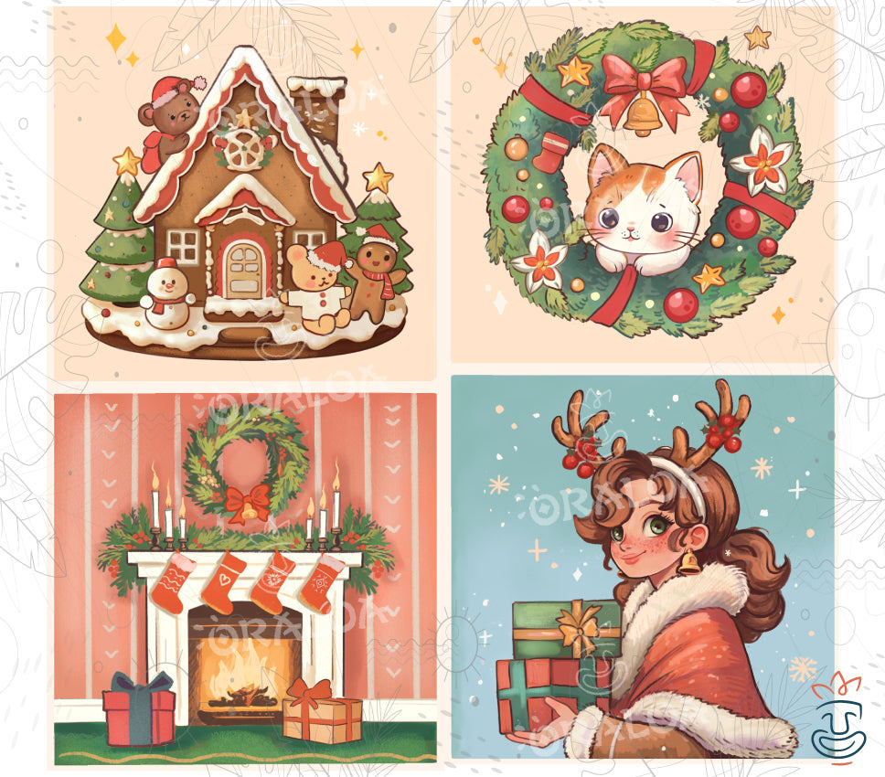 Diamond Painting Oraloa Weihnachtsstil B - Kreatives Diamantstickerei-Set