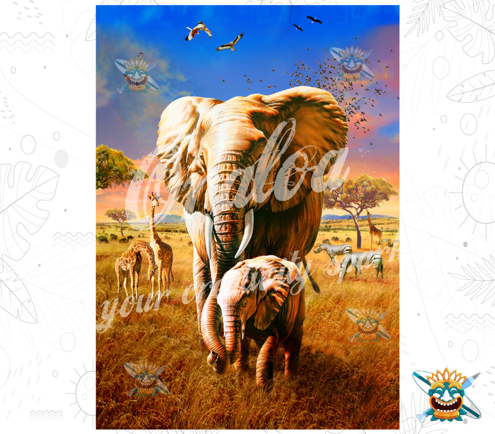 Kit Diamond Painting Oraloa Elefanten - Entspannende Diamantstickerei