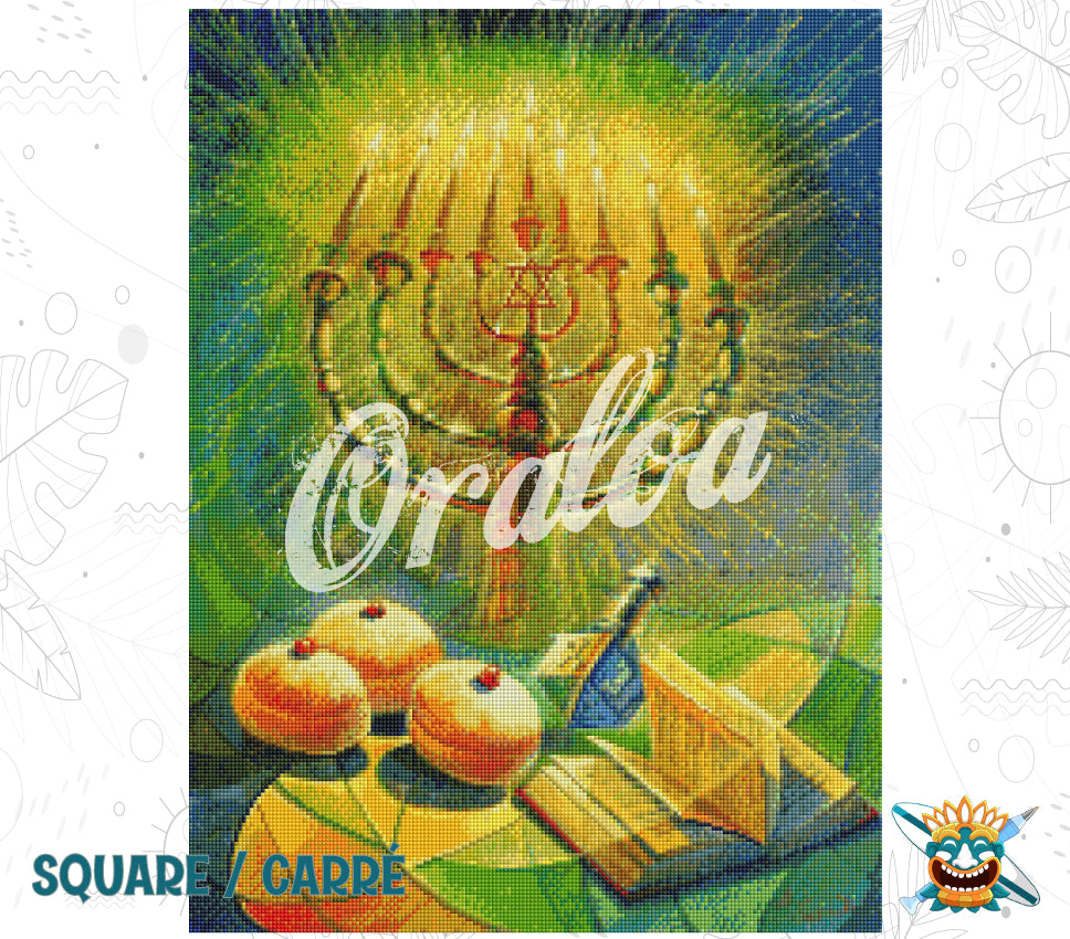 Vorschau Kit Oraloa Diamond Painting Hanukkah - Das Lichterfest