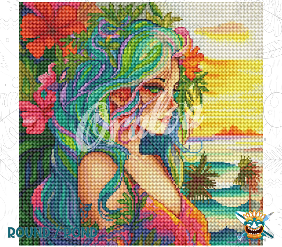Vista previa kit Oraloa Diamond Painting Green Gaze