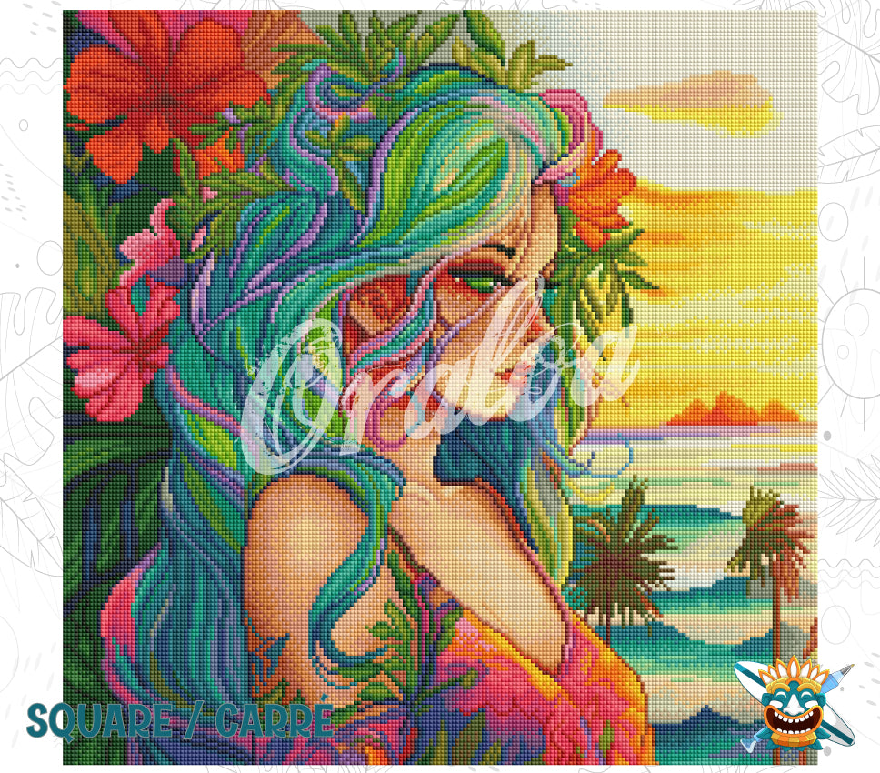 Detalle Diamond Painting Green Gaze Oraloa - Bordado diamante