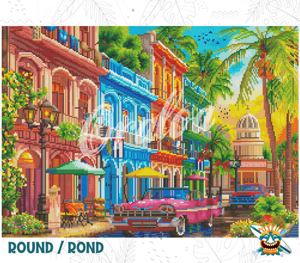 Ergebnis Diamond Painting Havana Sunset - Oraloa Kunsttherapie
