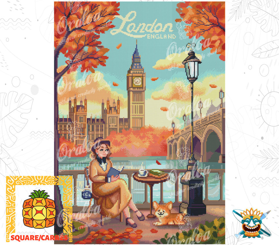Detail Diamond Painting London Oraloa - Diamantstickerei