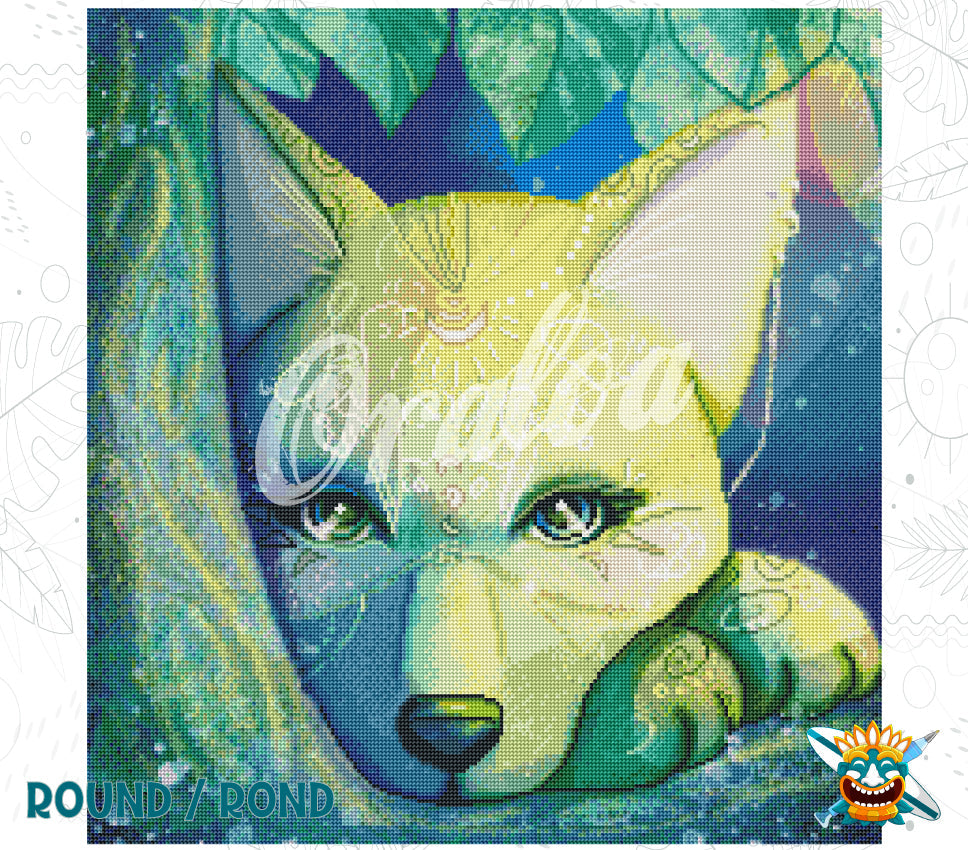 Zoom Diamond Painting Oraloa Nachtwolf - Kreativset