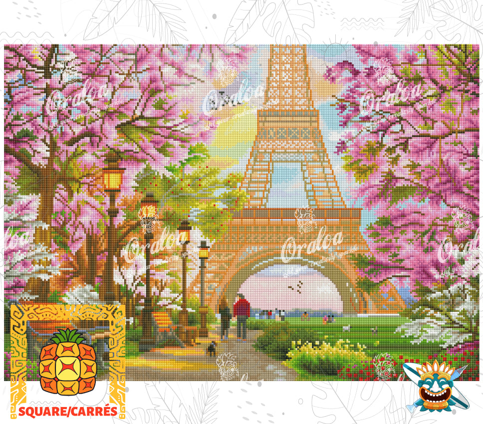 Detail Diamond Painting Paris Romance Oraloa - Diamantstickerei