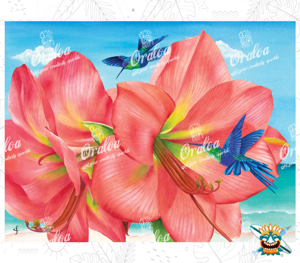 Oraloa Diamond Painting Petal Passion - Diamantstickerei-Kit Kunsttherapie