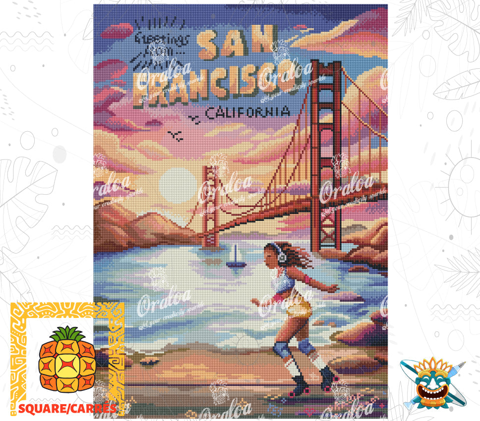 Ergebnis Diamond Painting San Francisco - Oraloa Kunsttherapie