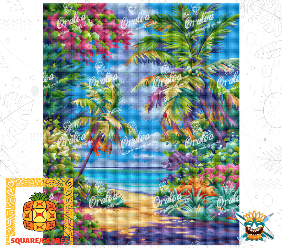 Zoom Diamond Painting Oraloa South Sound Colors - Creative kit