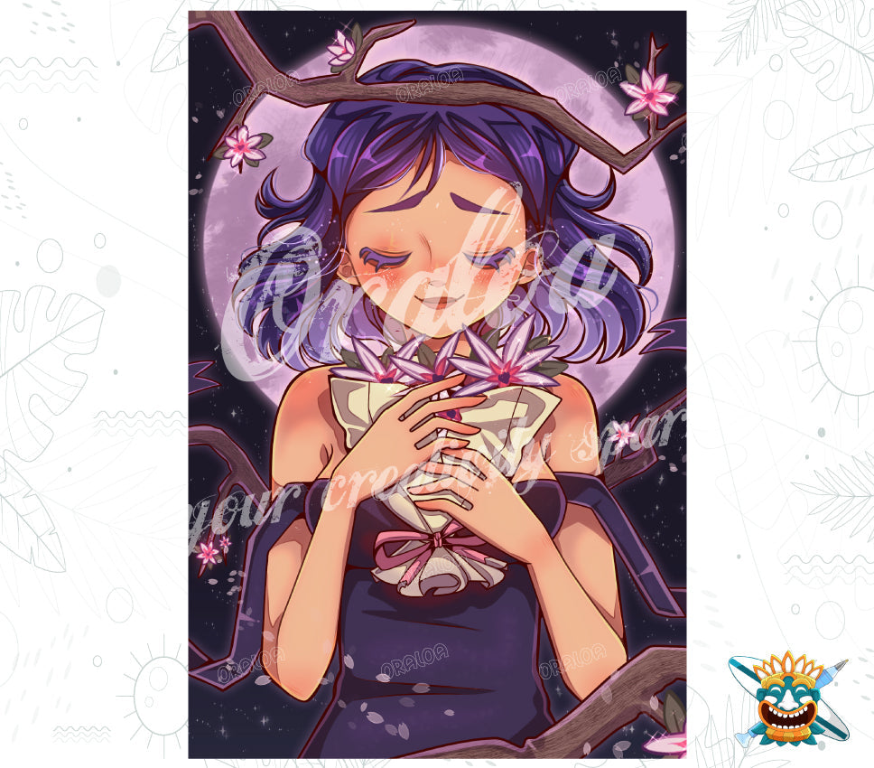 Oraloa Diamond Painting The Moon Girl - Diamantstickerei-Kit Kunsttherapie