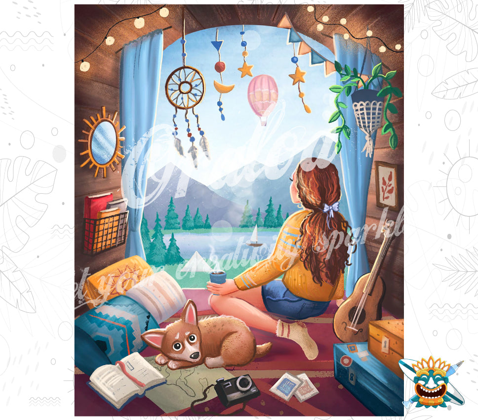 Traveller Oraloa - Diamond Painting Diamantstickerei Entspannung
