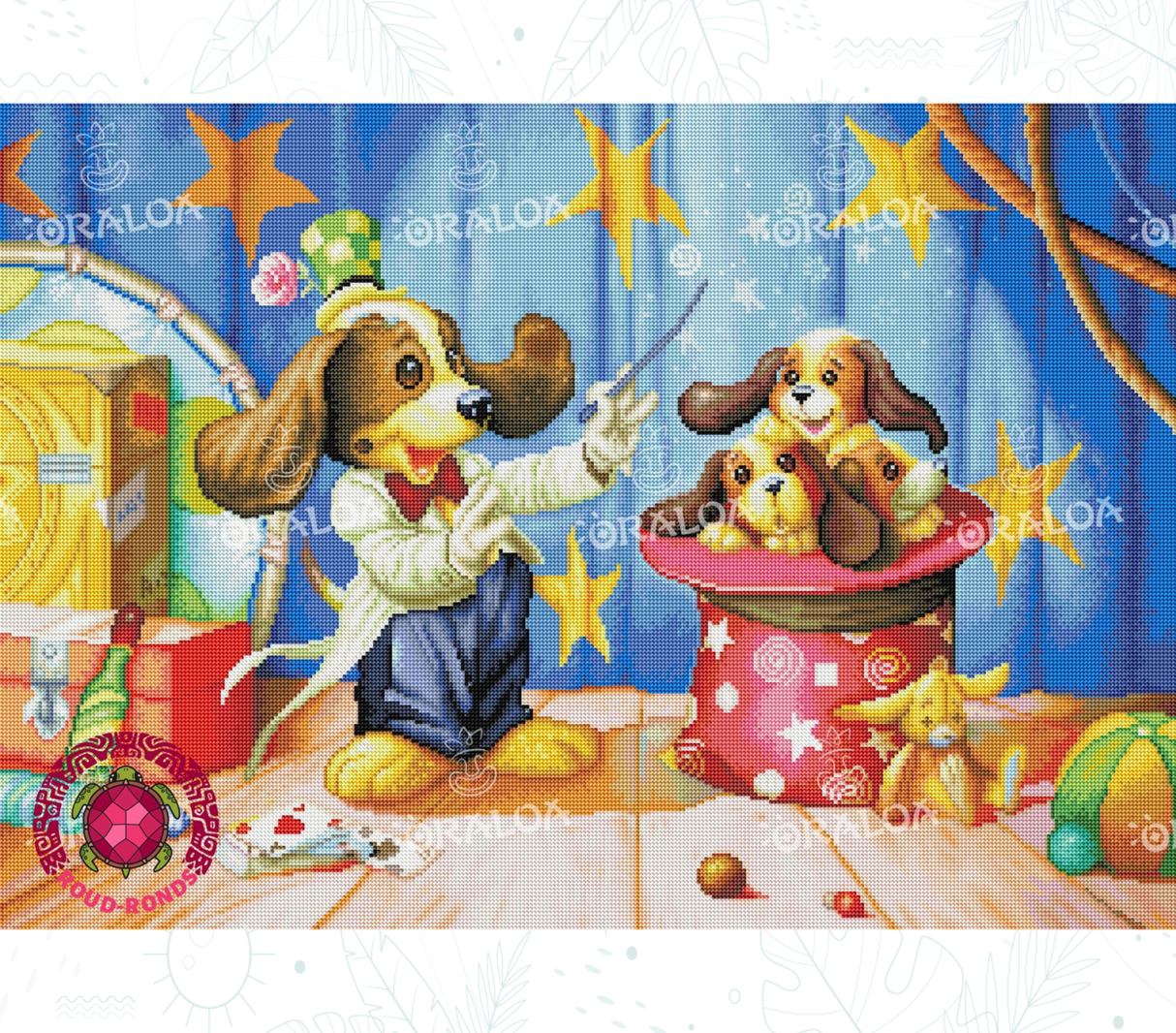 Beispiel Diamantstickerei Dog Magician - Oraloa Diamond Painting