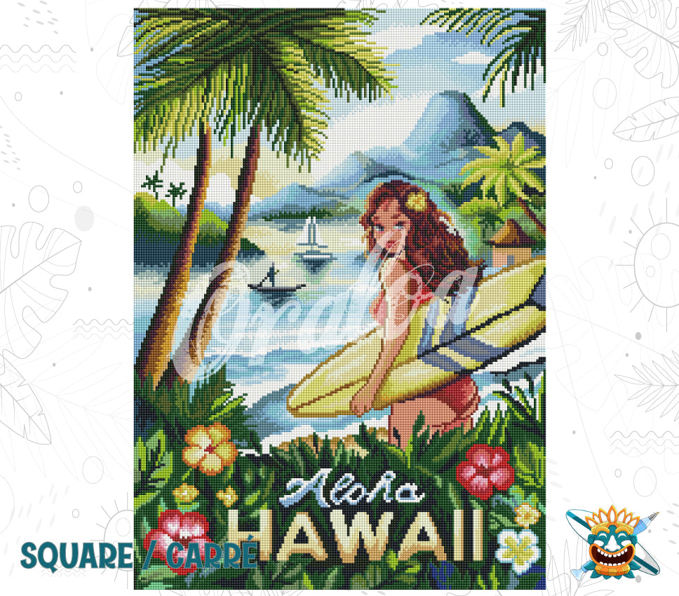 Zoom Diamond Painting Oraloa Visit Hawaii - Kreativset