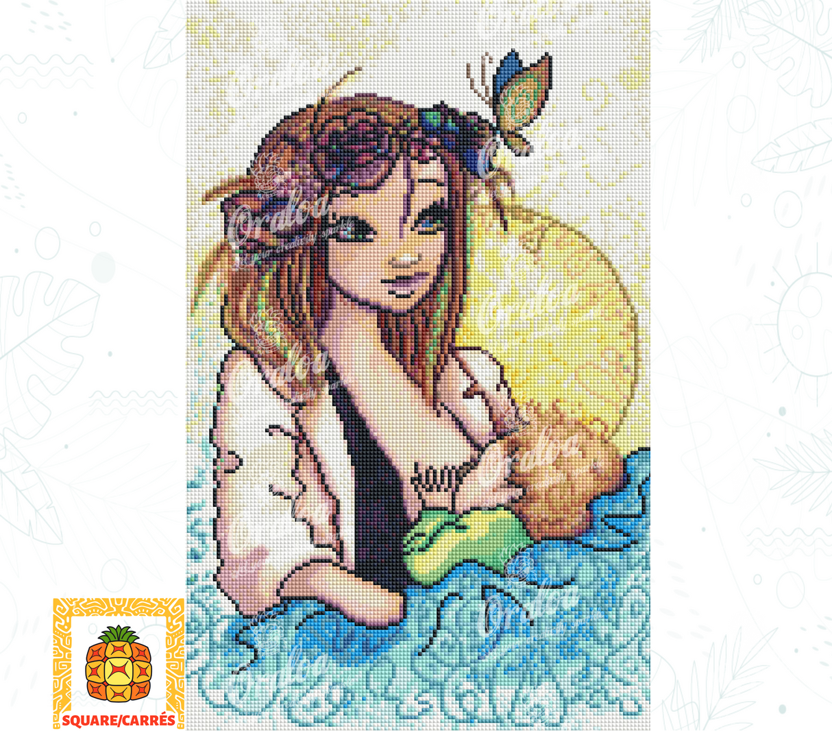 Detail Diamond Painting Symbiose Oraloa - Diamantstickerei