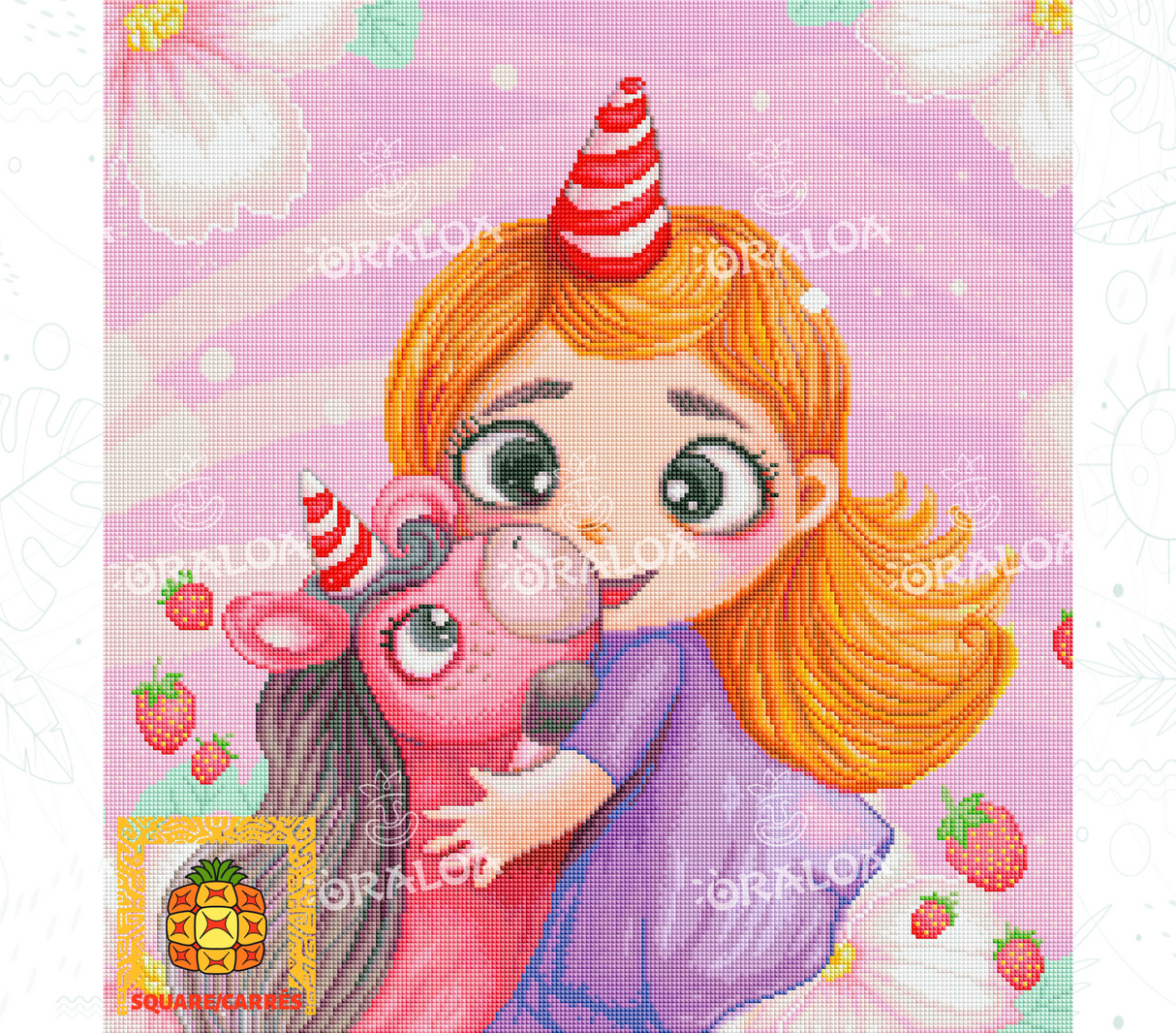 Detail Diamond Painting Unicorn Oraloa - Diamantstickerei