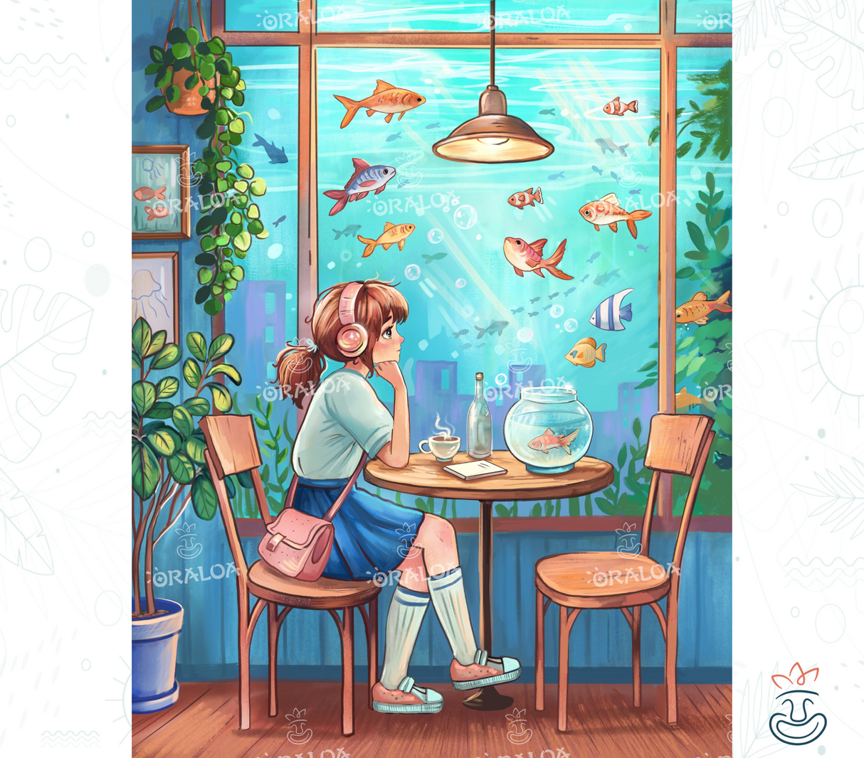 Oraloa Aquatic moment - Diamond Painting Komplettset für Kunsttherapie