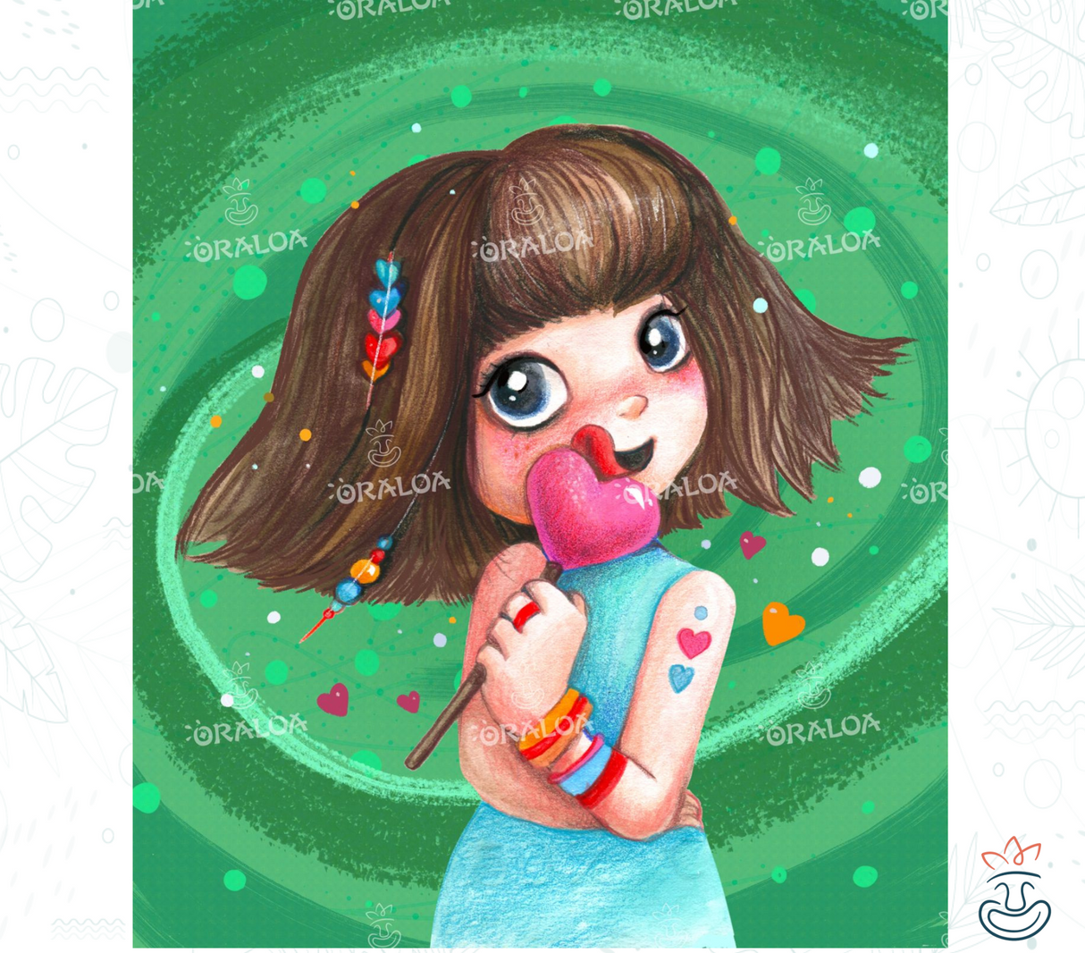 Diamantstickerei Lolly Heart - Oraloa Diamond Painting kreativ