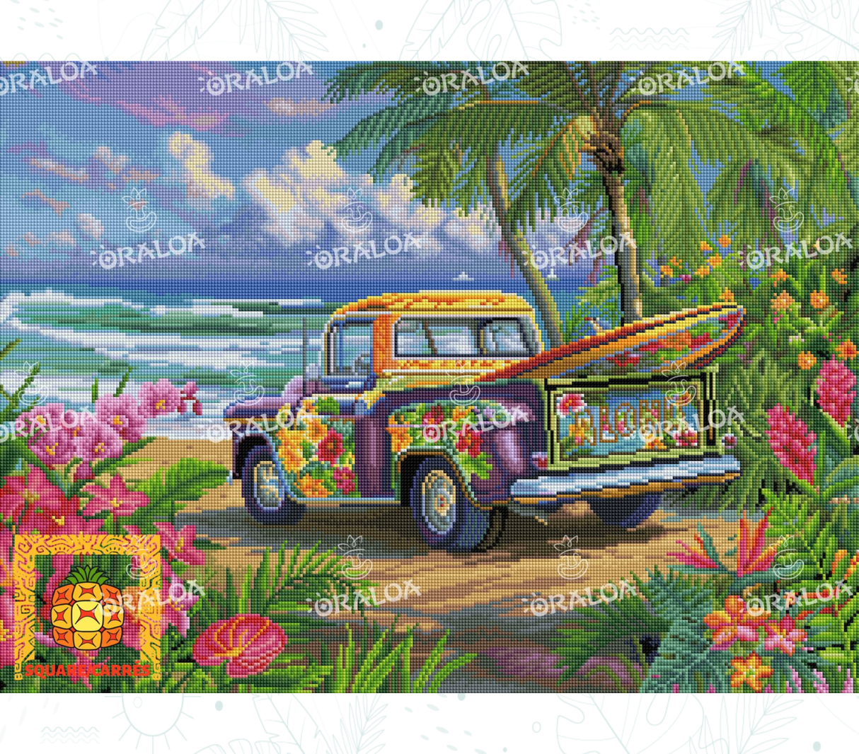 Ergebnis Diamond Painting Aloha Morning - Oraloa Kunsttherapie