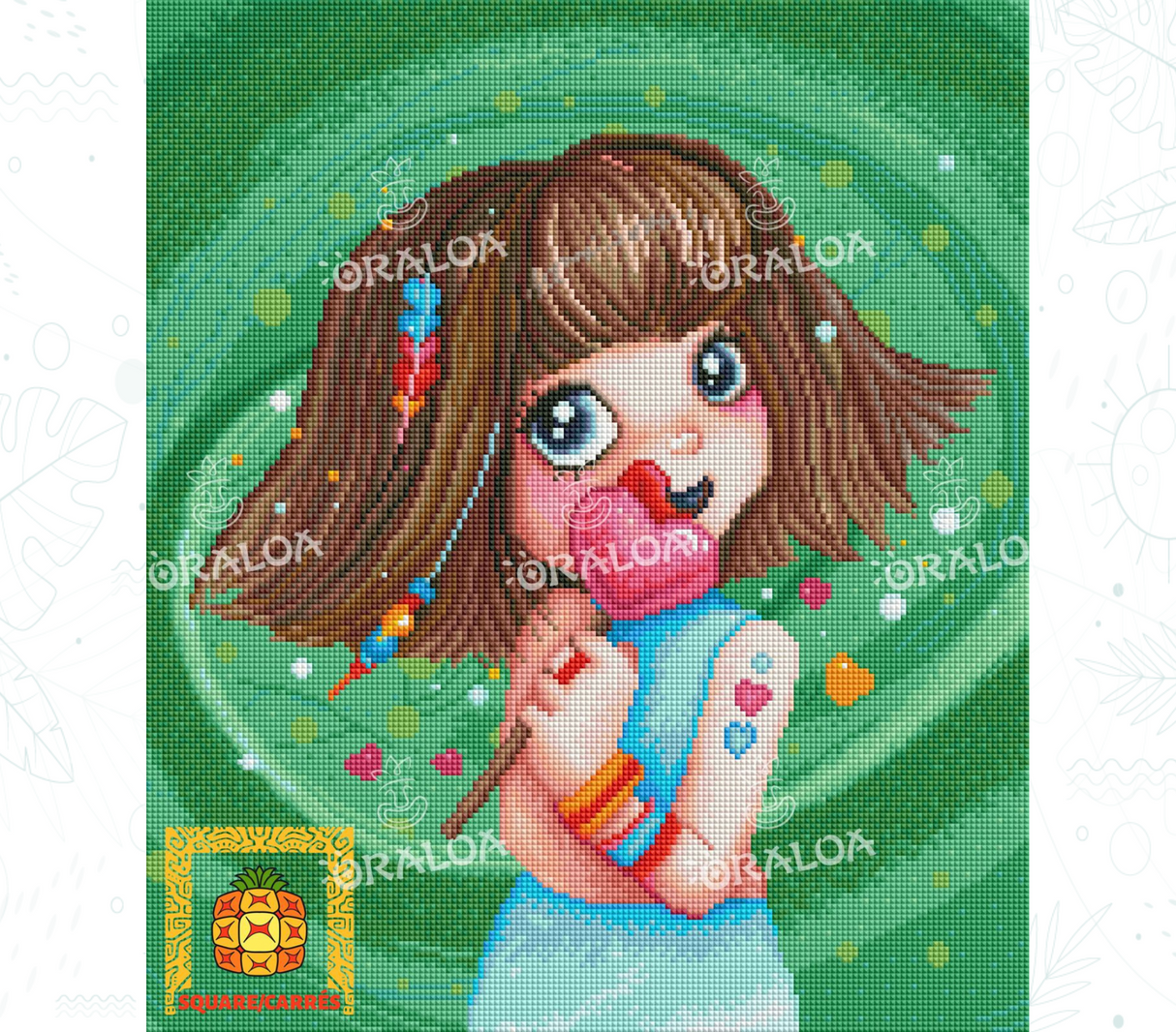 Endergebnis Oraloa Diamond Painting Lolly Heart