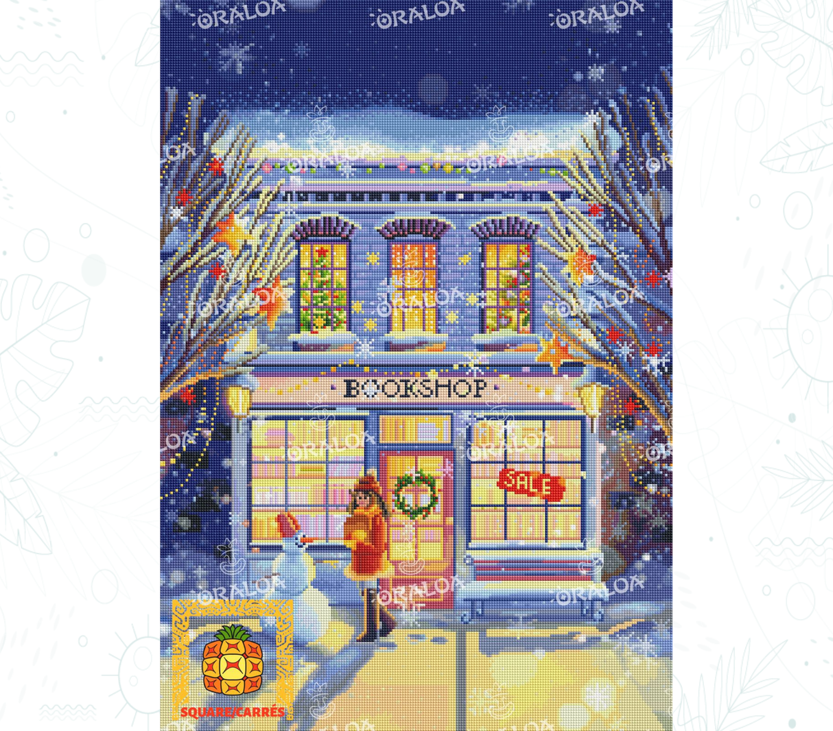 Vorschau Kit Oraloa Diamond Painting Winter Bookshop