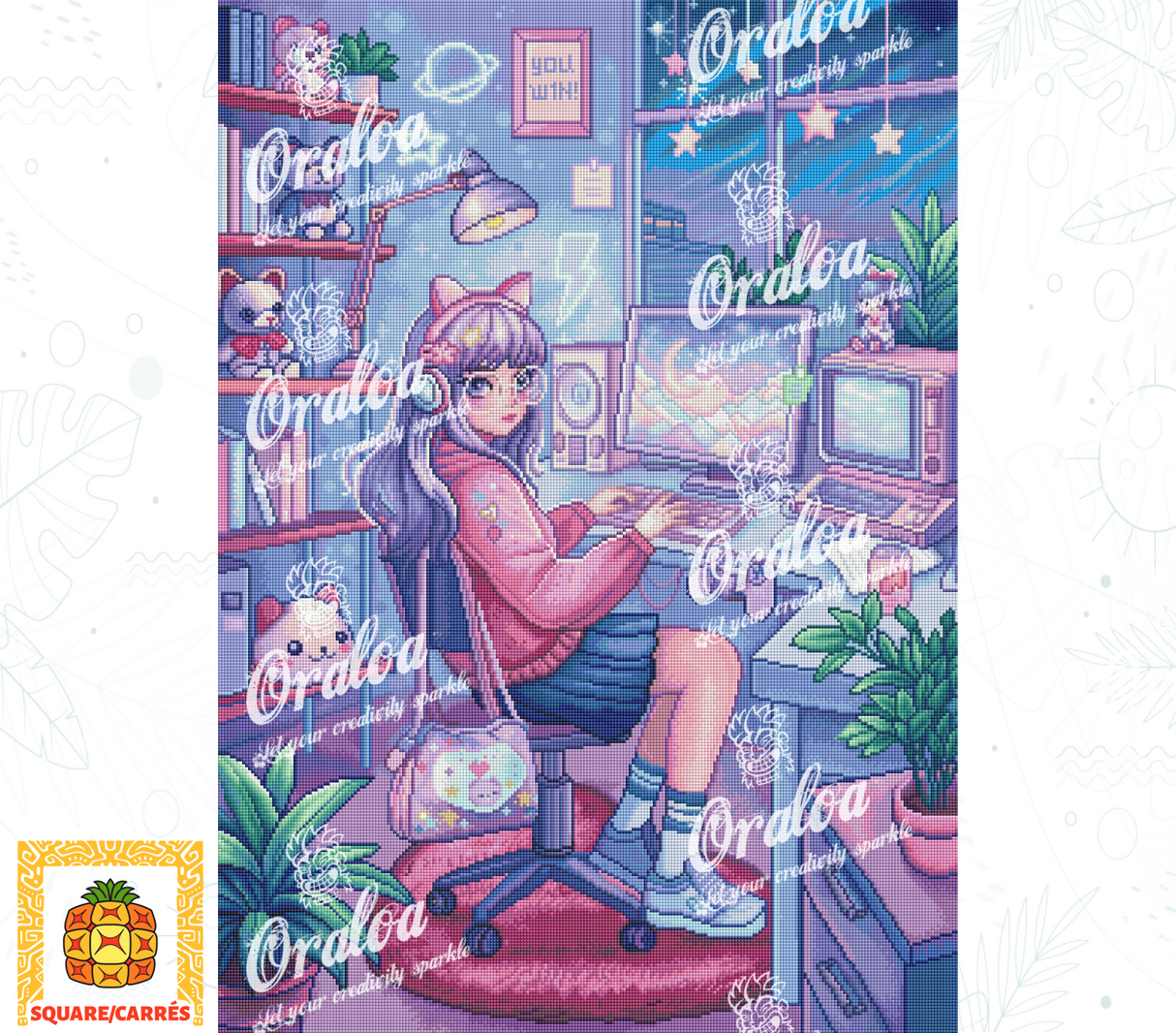 Detail Diamond Painting Let's Game Oraloa - Diamantstickerei