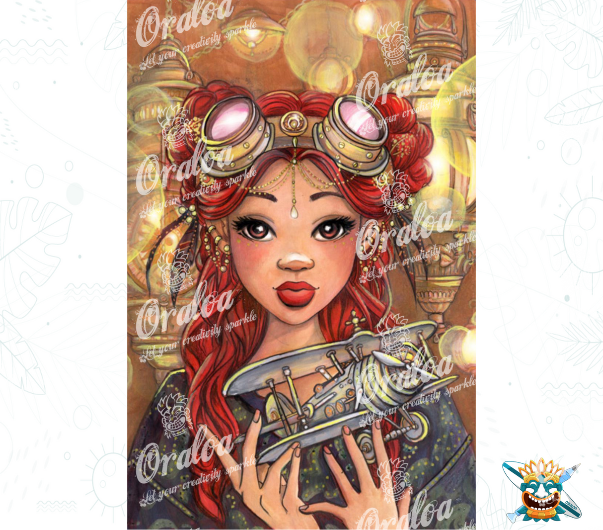 Oraloa Diamond Painting Aviatrix - Diamond embroidery kit art therapy
