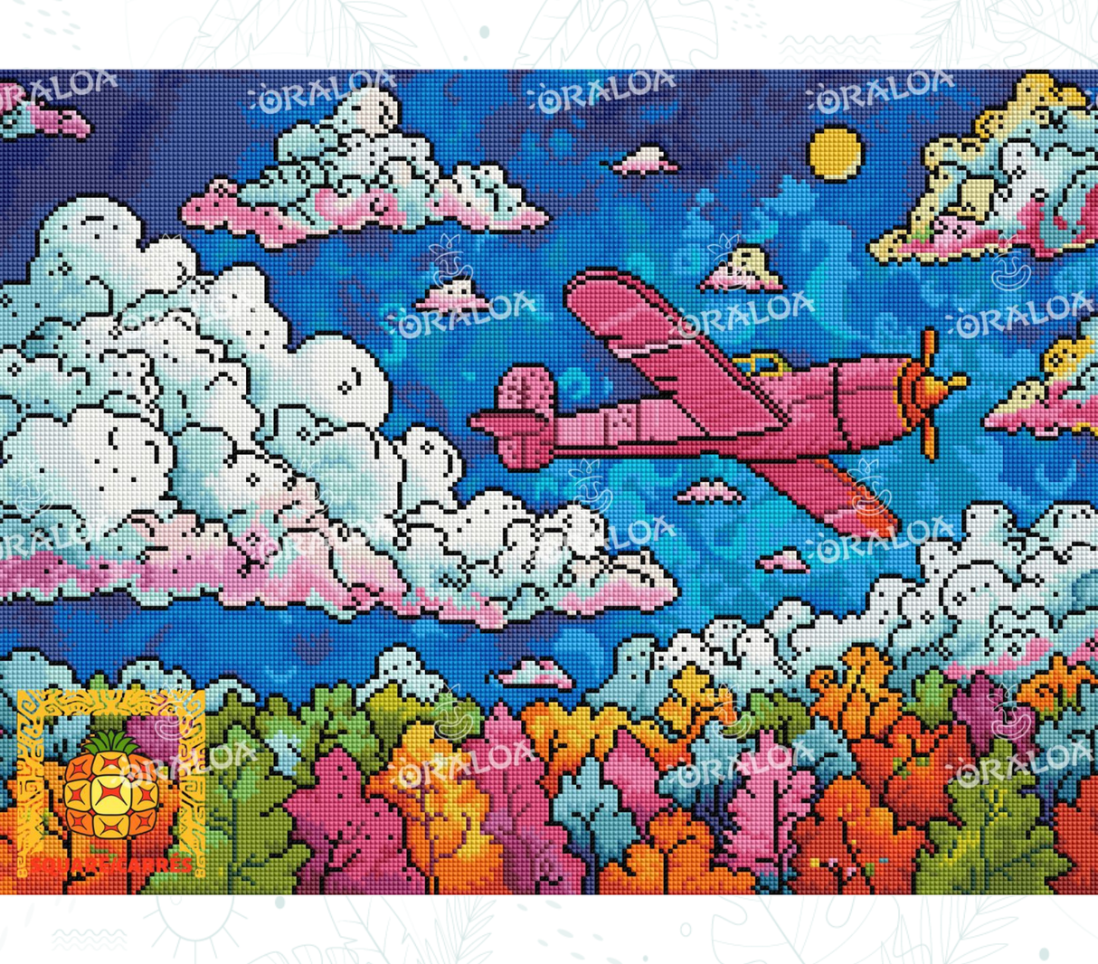 Ergebnis Diamond Painting Cloud Flying - Oraloa Kunsttherapie