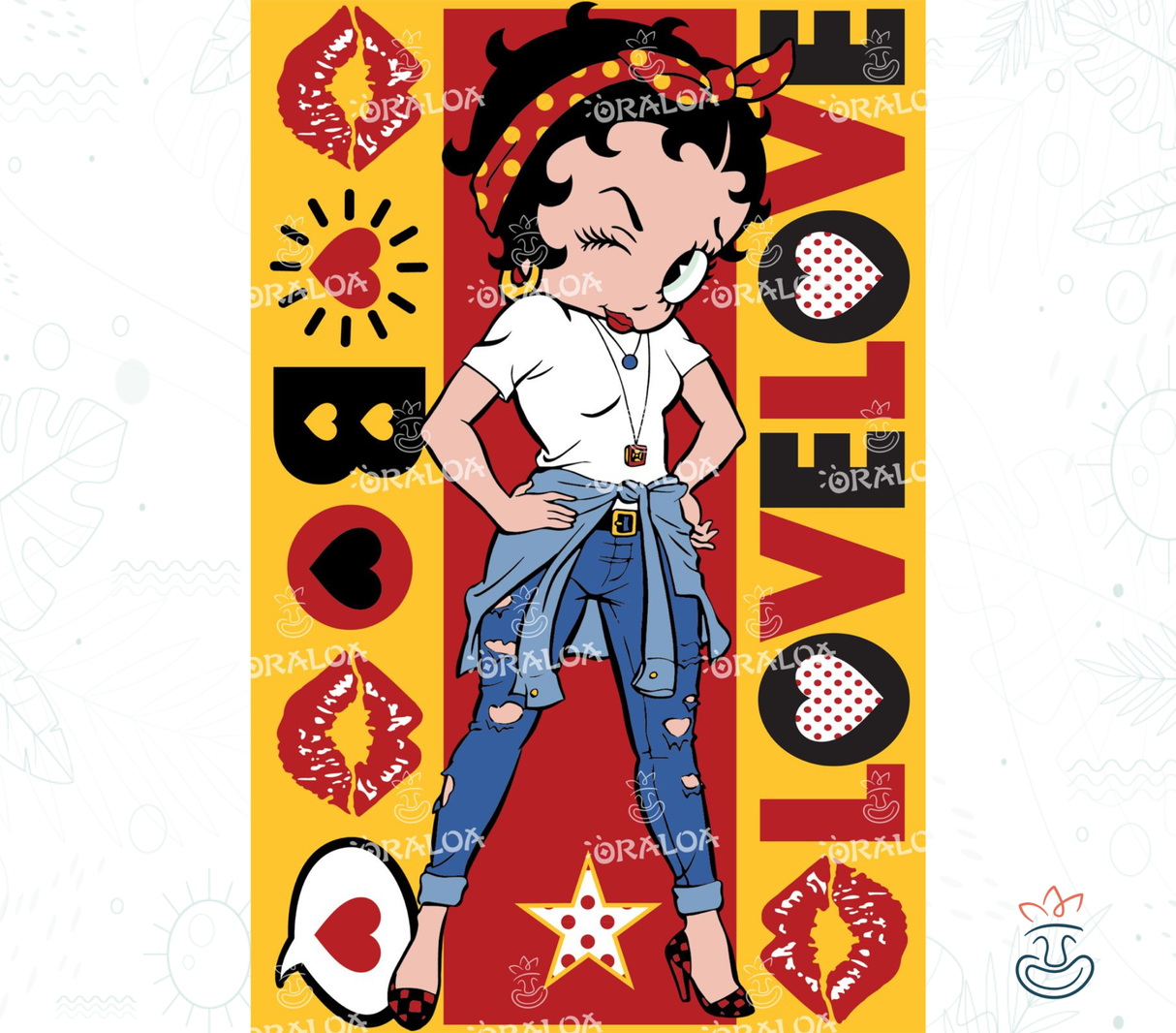 Diamantstickerei Betty Boop™ Love - Oraloa Diamond Painting kreativ
