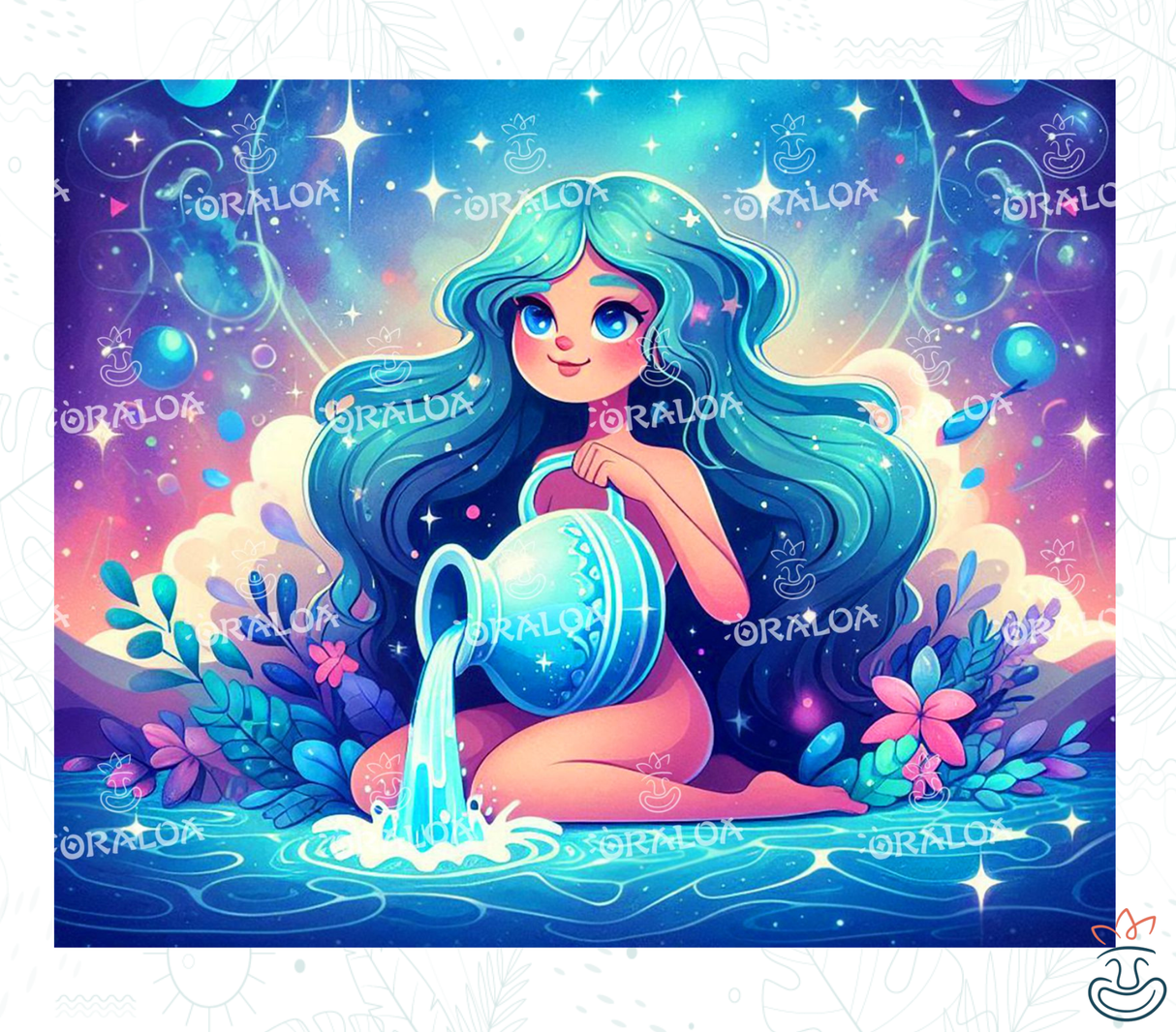 Kit Diamond Painting Oraloa Water Girl - Entspannende Diamantstickerei