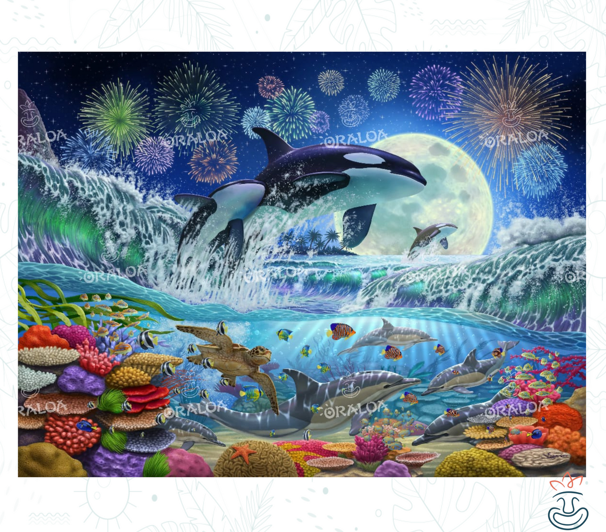 Diamond Painting Orca Moonlight - Oraloa Kreativset Diamantstickerei