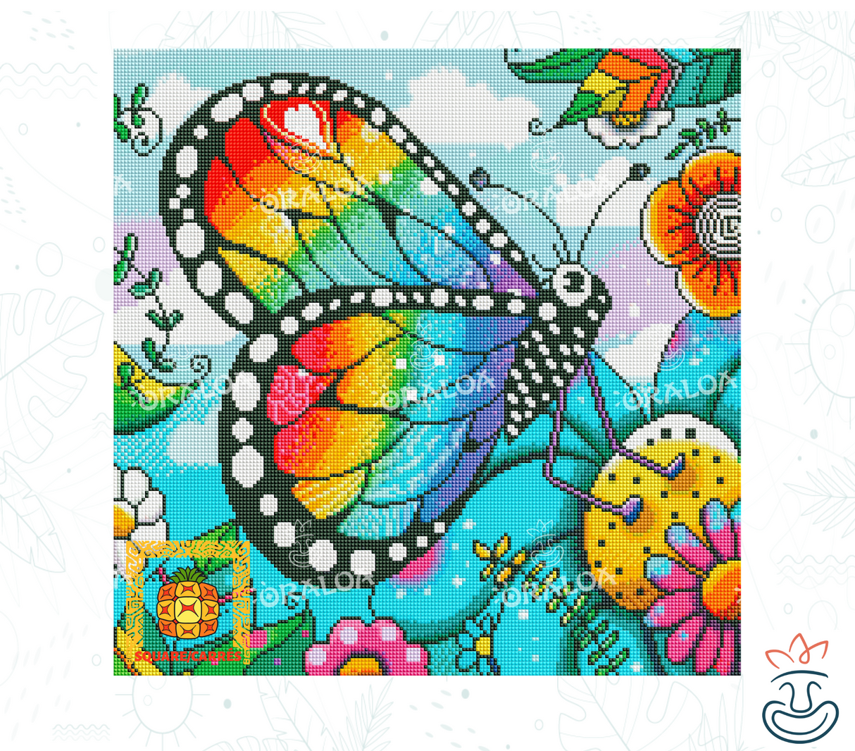 Endergebnis Oraloa Diamond Painting Schmetterling