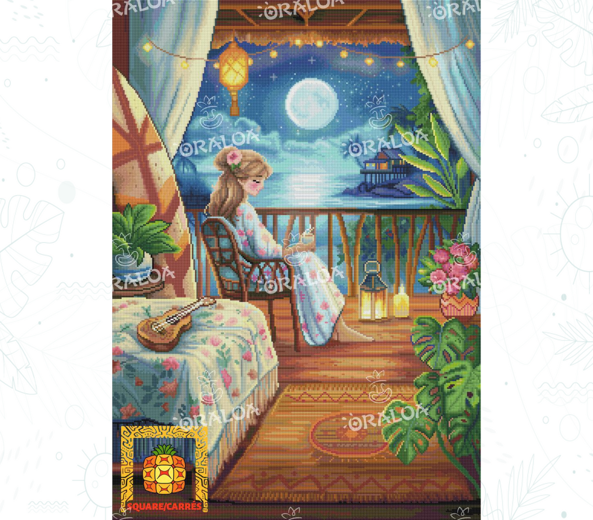 Ergebnis Diamond Painting Hawaii Schlafzimmer - Oraloa Kunsttherapie