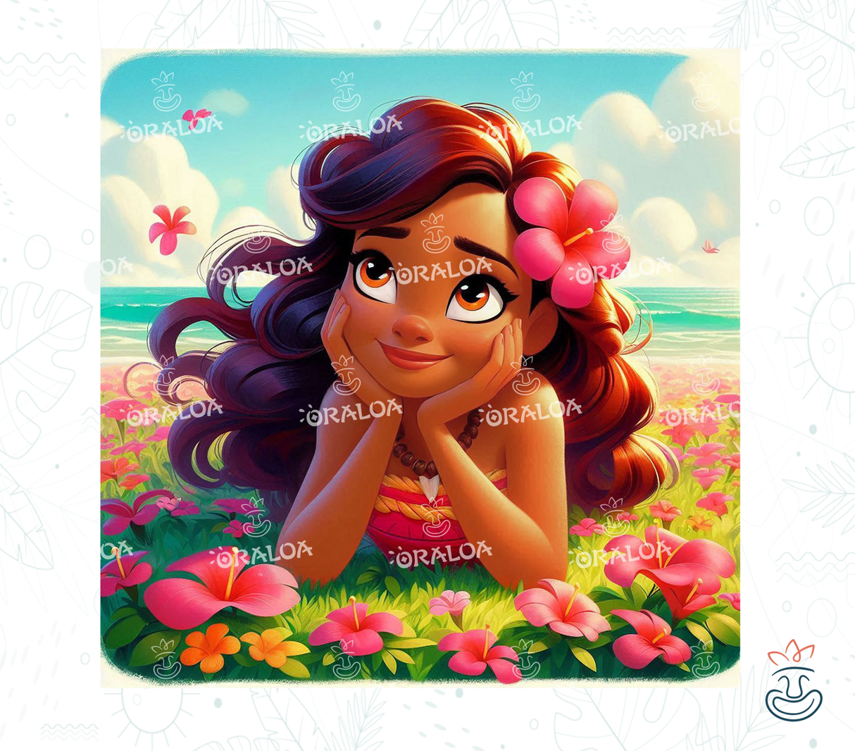 Oraloa Hibiskus - Diamond Painting vollständiges Art-Therapie-Set