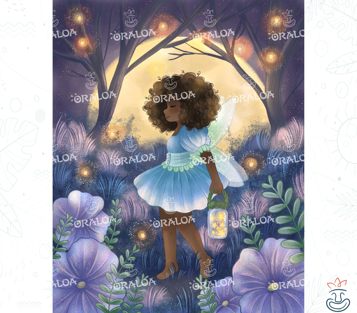 Oraloa Moon Fairy - Diamond Painting kit de arte terapia completo