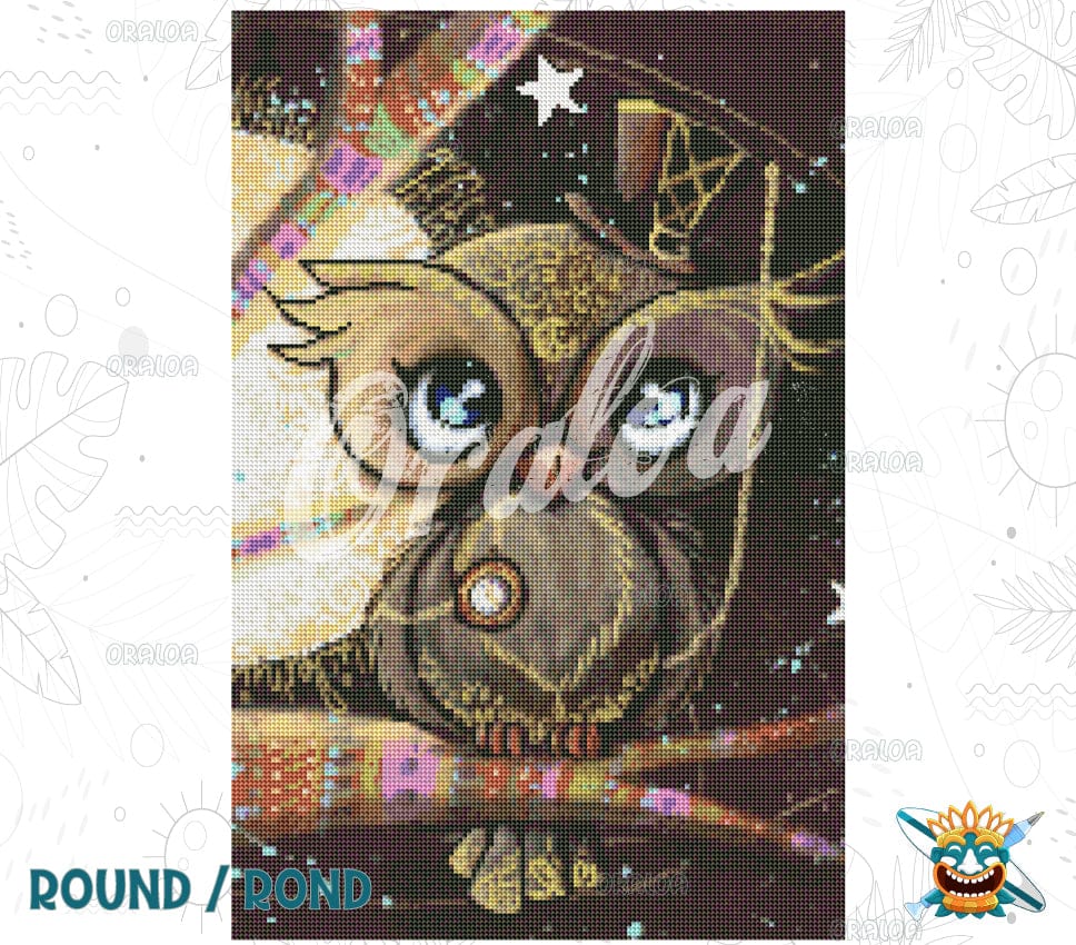 Zoom Diamond Painting Oraloa Owl - Creative kit