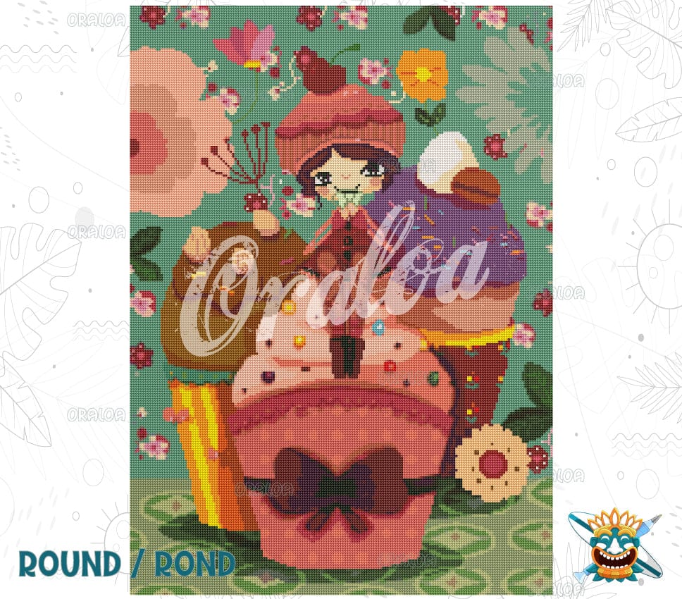 Zoom Diamond Painting Oraloa Cupcake - Kreativset