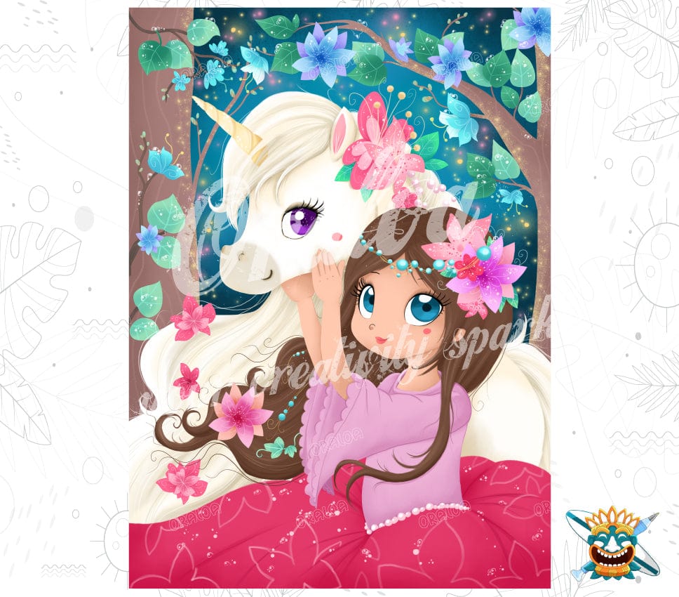 Diamond Painting Sanfte Einhorn - Oraloa kreatives Diamantstickerei-Set