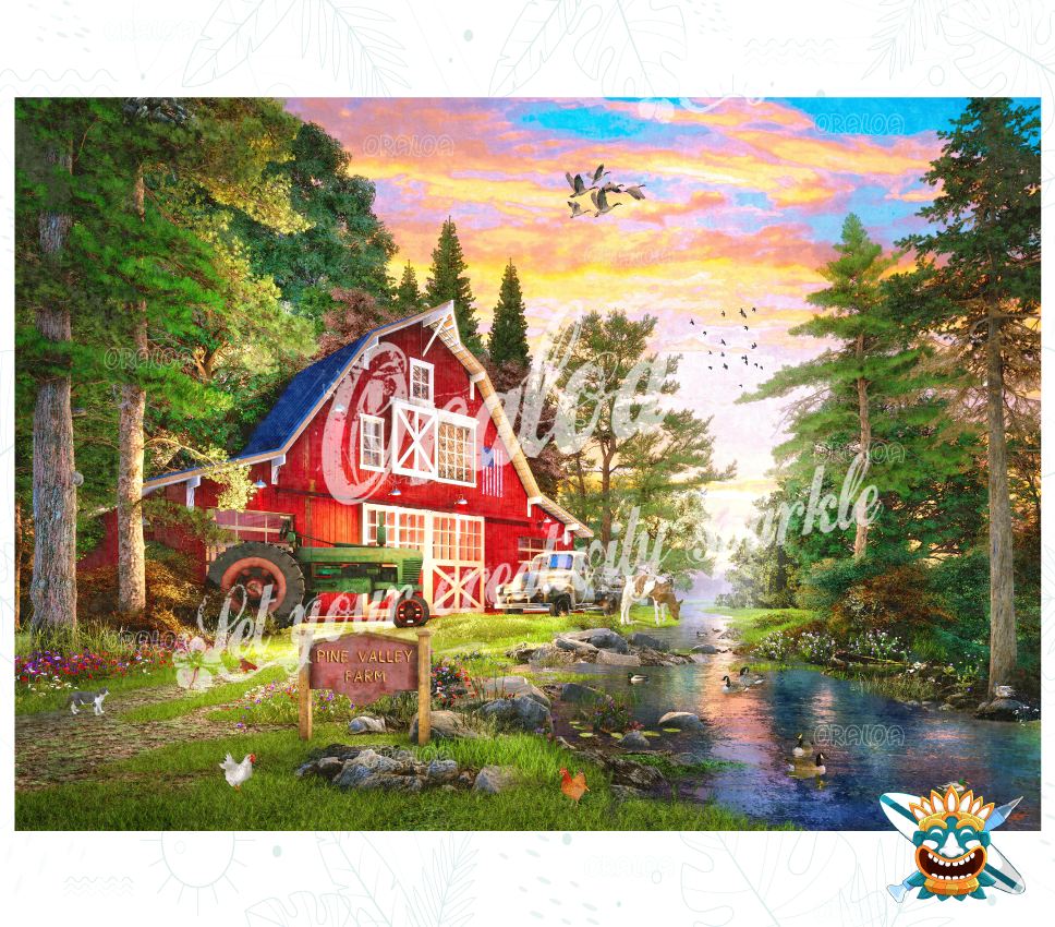 Diamond Painting Oraloa Pine Valley - Kreatives Diamond Painting Kit