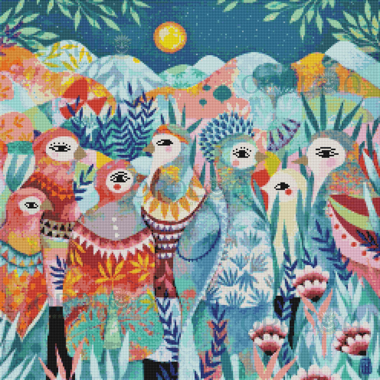 Result Diamond Painting Birds - Oraloa art therapy