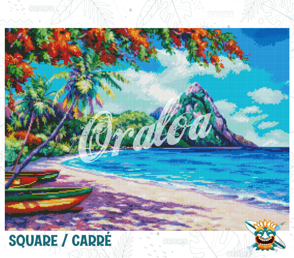 Zoom Diamond Painting Oraloa Soufriere Bay - Kreativset