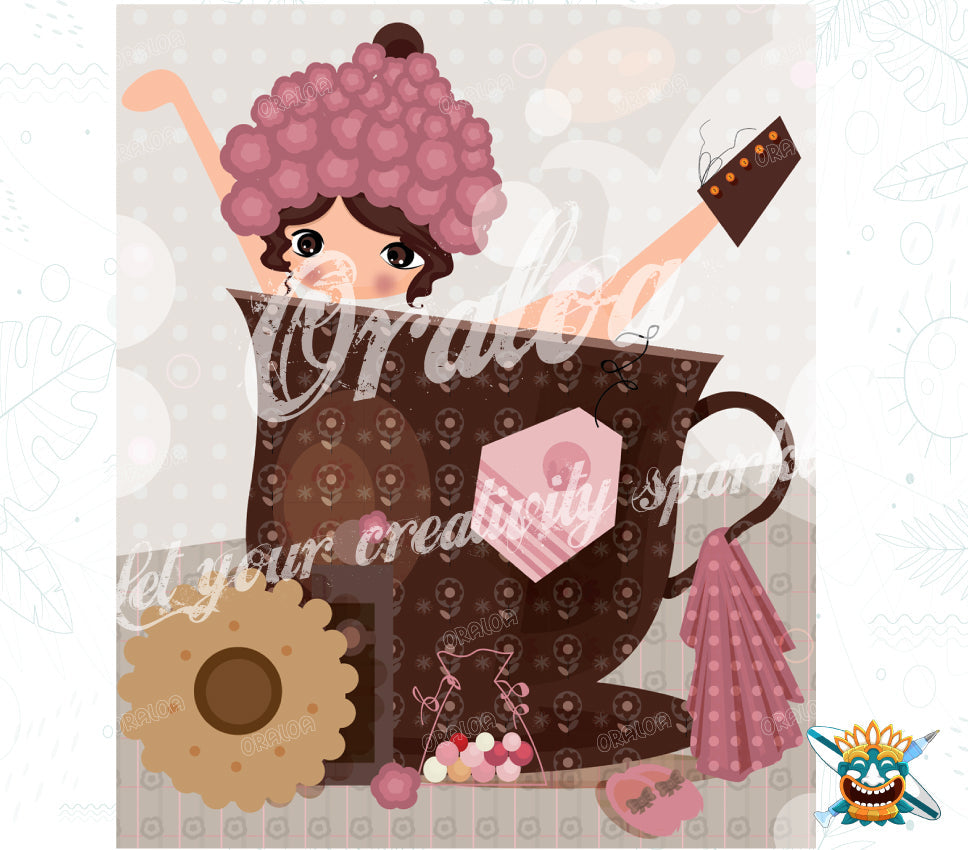 Diamantstickerei Teetasse - Oraloa Diamond Painting kreativ